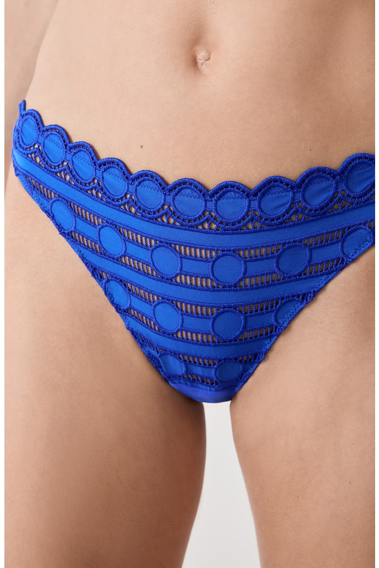 Enjouee Embroidered Briefs, Alternate, color, INDIGO