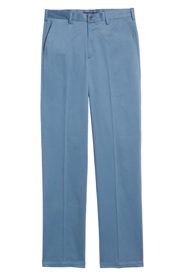 Stretch Cotton Flat Front Pants, Alternate, color, SLATE