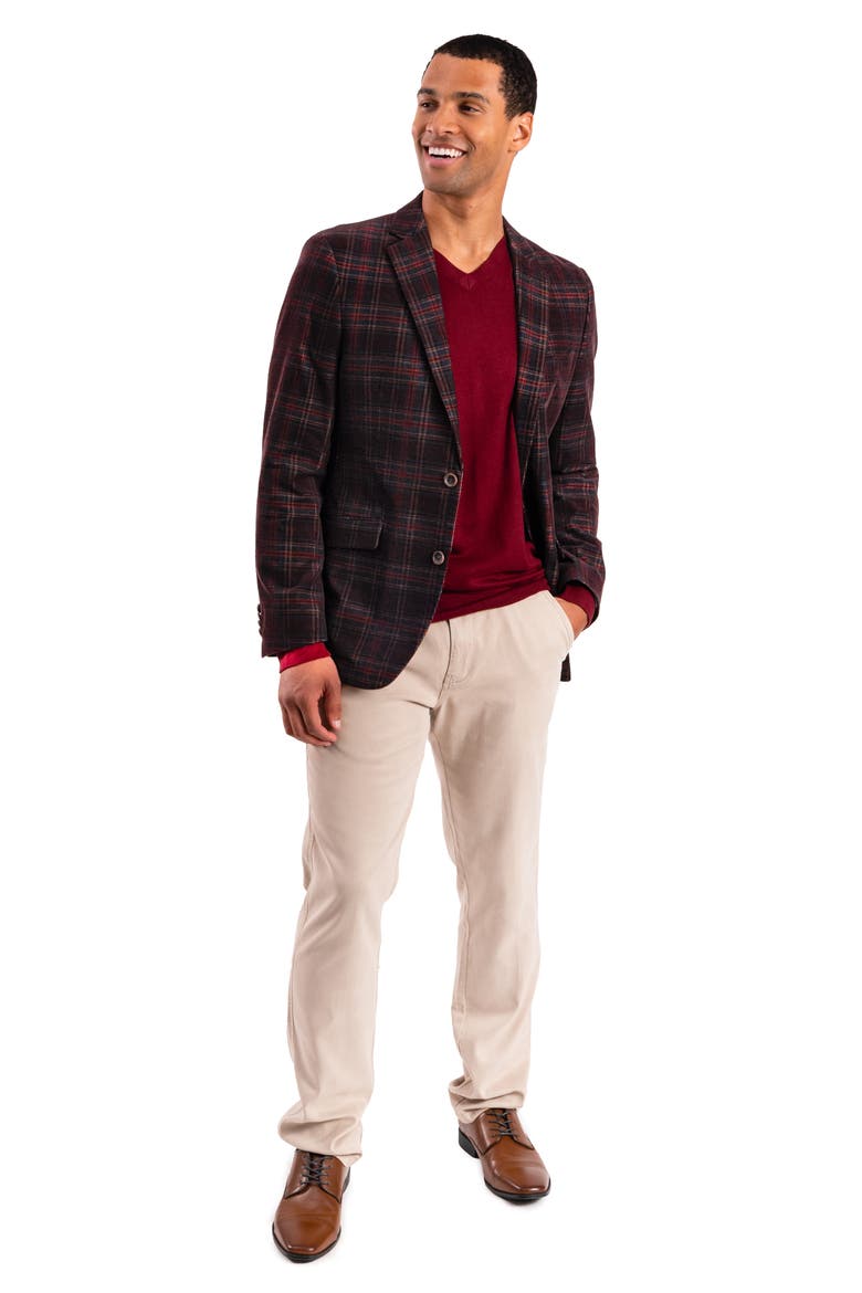 Brown Plaid Corduroy Sport Coat, Alternate, color, BROWN