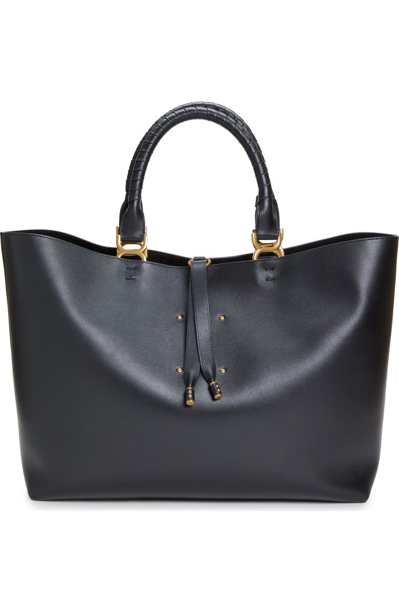 Chloé Large Marcie Grained Calfskin Leather Tote, Main, color,