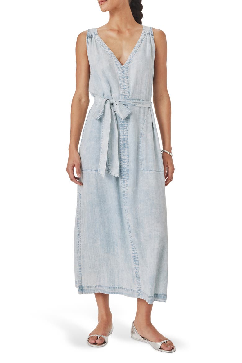 Landon Sleeveless Denim Dress, Alternate, color, BLEACHED INDIGO BLUE