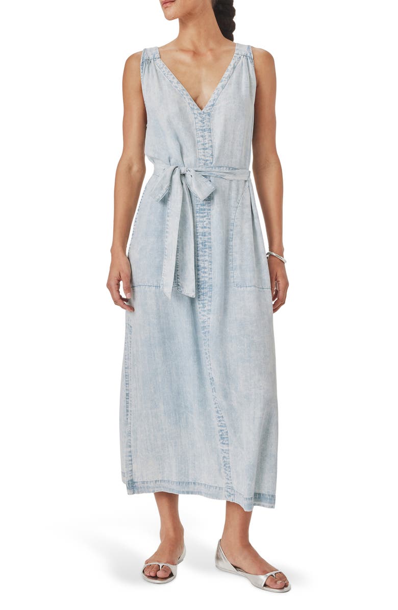 Splendid Landon Sleeveless Denim Dress, Alternate, color, Bleached Indigo Blue