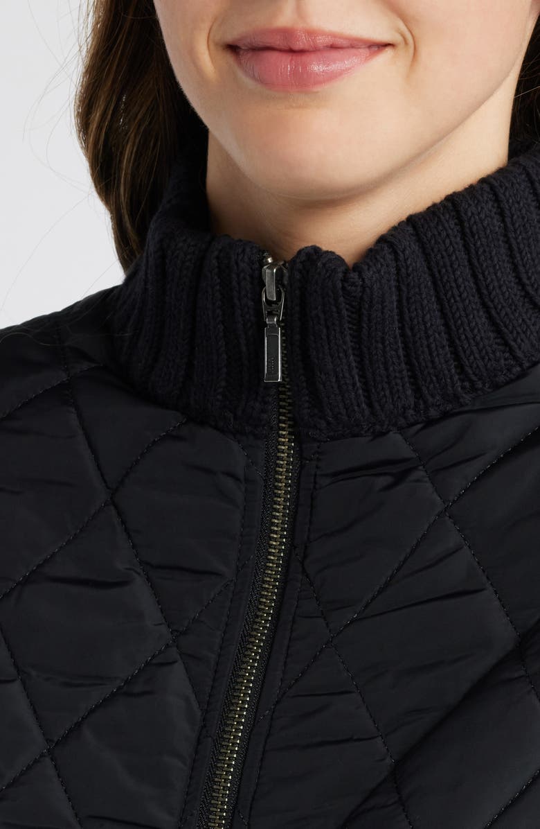 Caslon<sup>®</sup> Mixed Media Quilted Sweater Jacket, Alternate, color, 