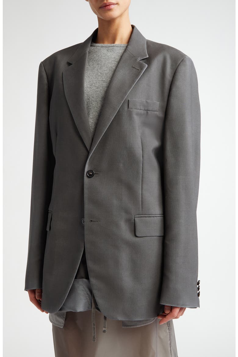 Mohair & Wool Suit Jacket, Alternate, color, DARK TAUPE