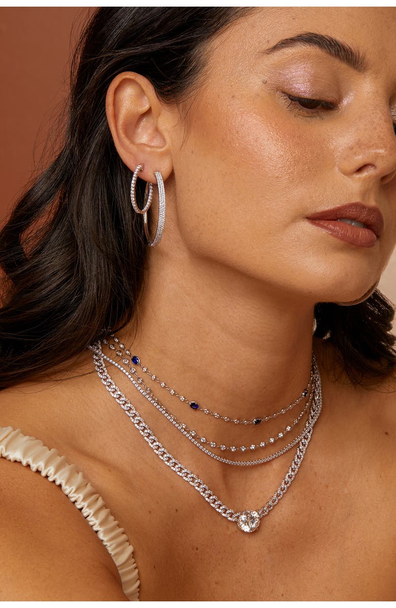 Bony Levy 18K White Gold Tennis Necklace, Alternate, color, 