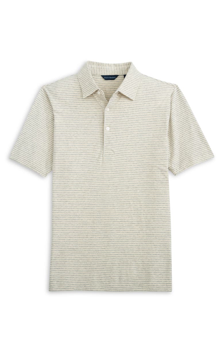 Scott Barber Stripe Linen & Cotton Polo, Alternate, color, 