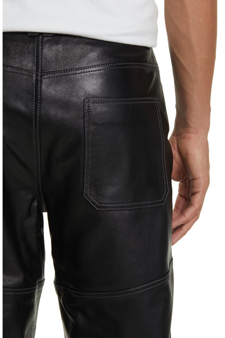 Lambskin Leather Pants, Alternate, color, BLACK