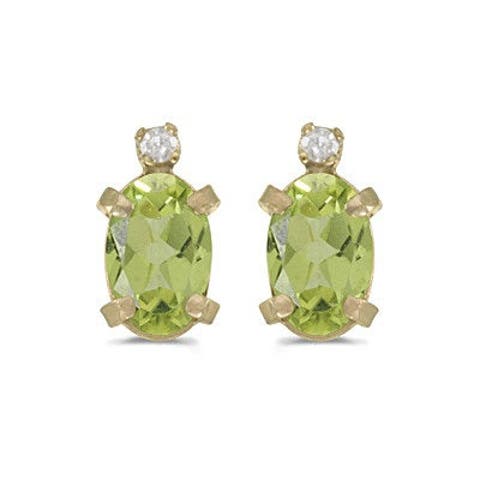 Oval Studs Earrings 14k