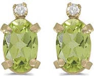 ALLUREZ Oval Studs Earrings 14k