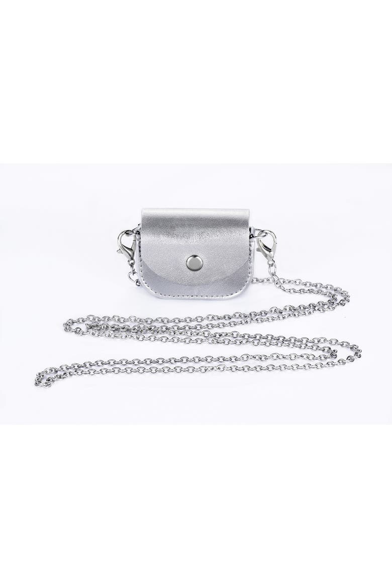 Leather Purse Case for Airpods Pro, Alternate, color, Silver
