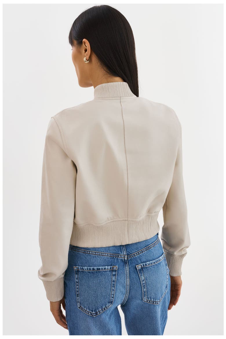 Kordella | Reversible Leather Bomber Jacket, Alternate, color, Bone