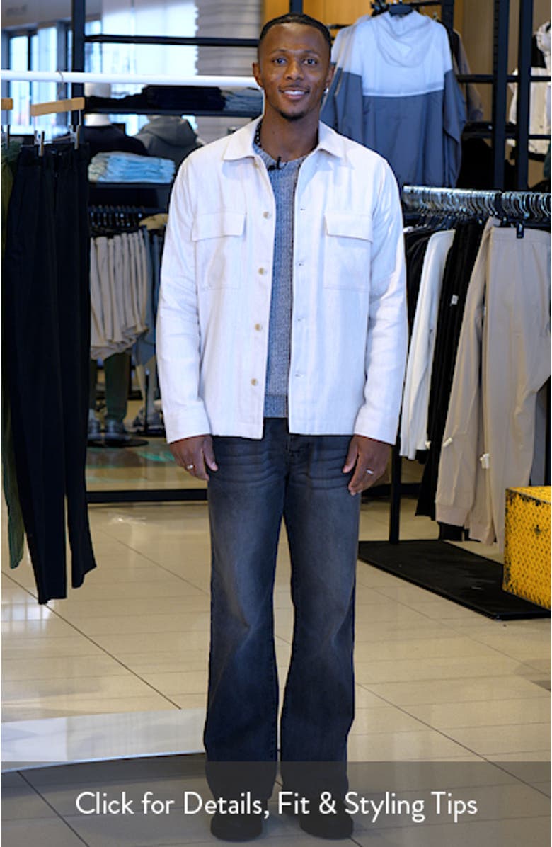 Linen & Cotton Button-Up Shirt Jacket, sales video thumbnail