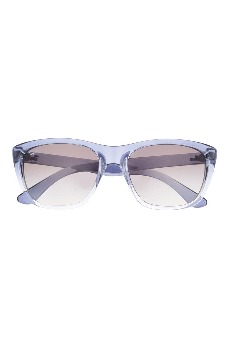 60mm Square Sunglasses, Main, color, TRANSPARENT BLUE