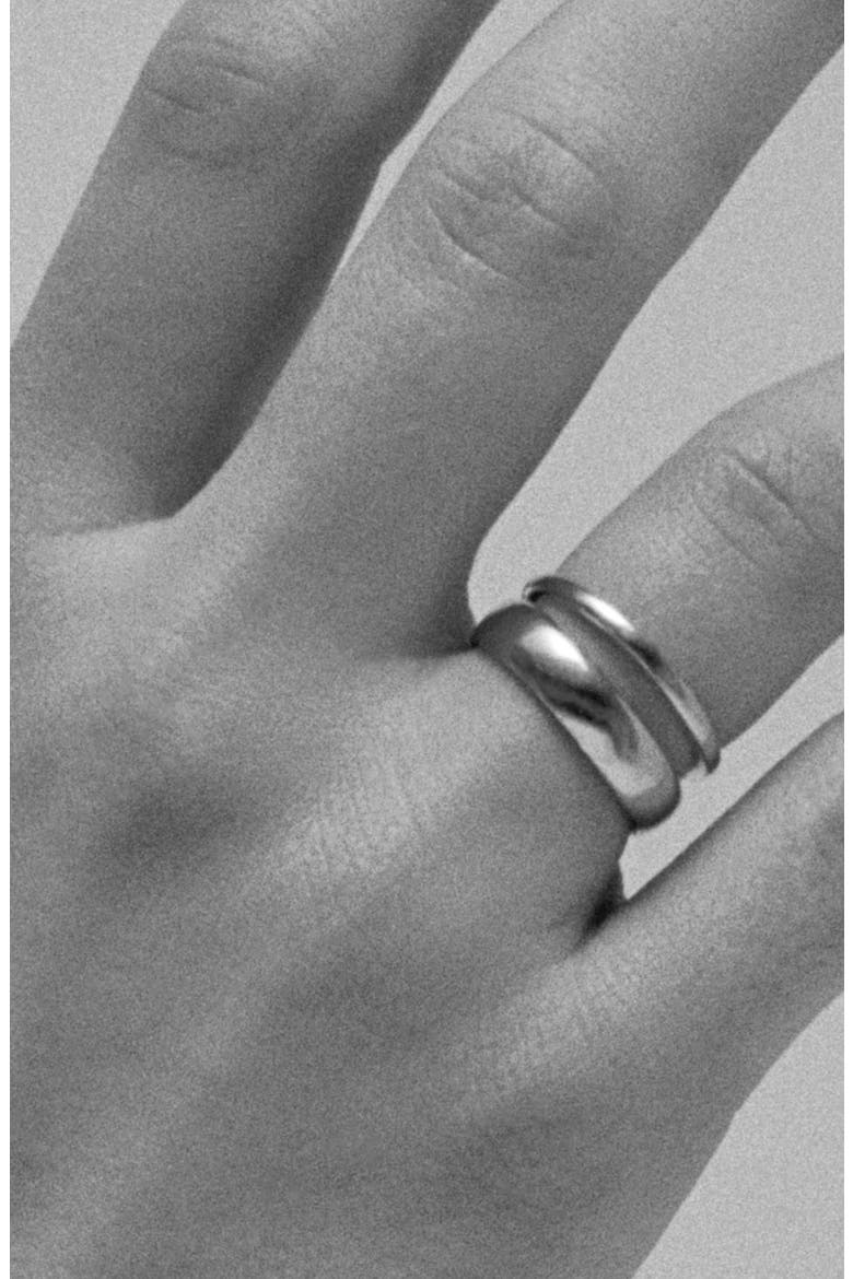 Double Band Ring, Alternate, color, STERLING SILVER