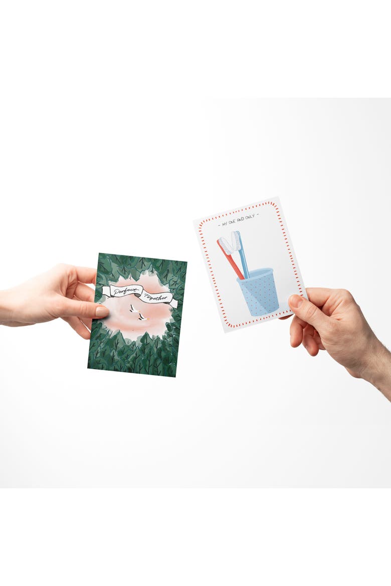 Love/Friendship Greeting Card Pack (3ct) "Toothbrush, Heart, Perfect Together", Alternate, color, Multi-Pack