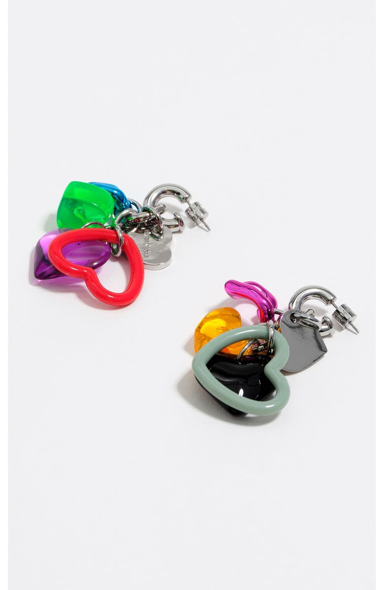 Bimba y Lola Multicolor Hearts Earrings, Alternate, color, 