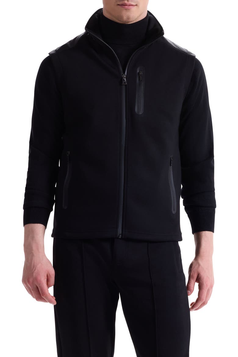 Soft Touch Performance Knit Vest, Main, color, BLACK