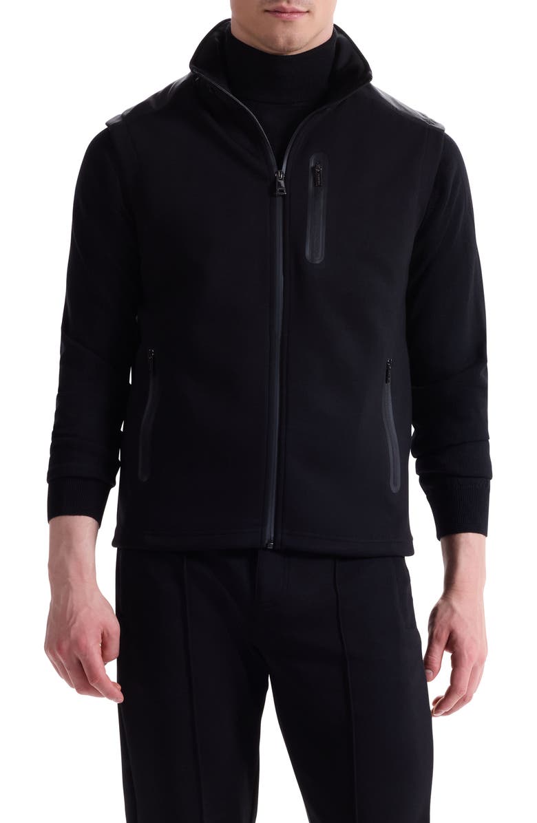 Bugatchi Soft Touch Performance Knit Vest, Main, color, Black