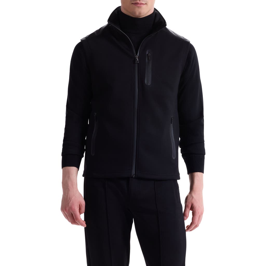 Bugatchi Soft Touch Performance Knit Vest In Black