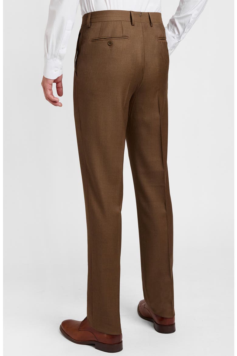Roma2 Super 130's Bi-Stretch Wool Trousers, Alternate, color, Tobacco