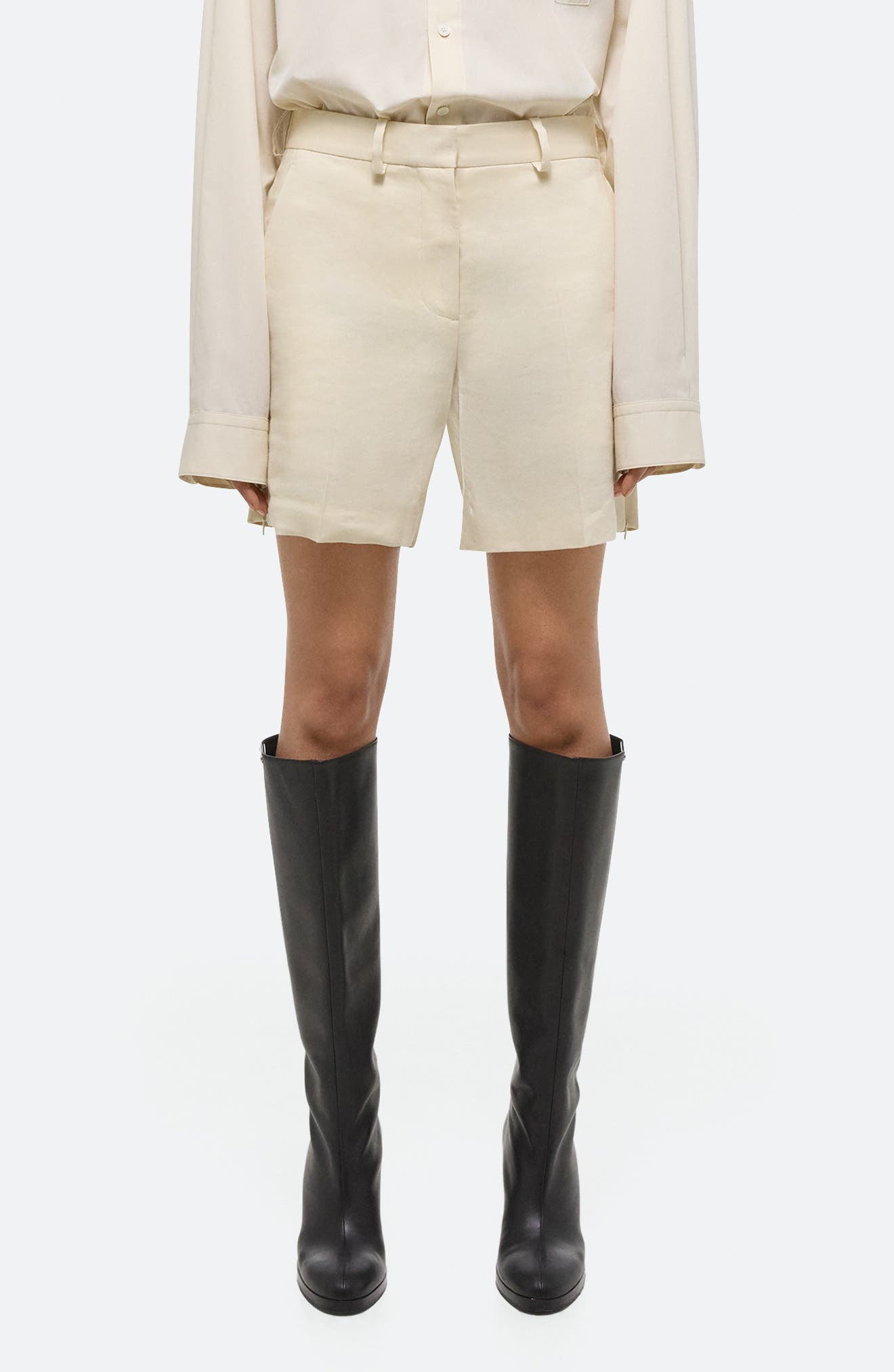 Helmut Lang Linen Blend Shorts