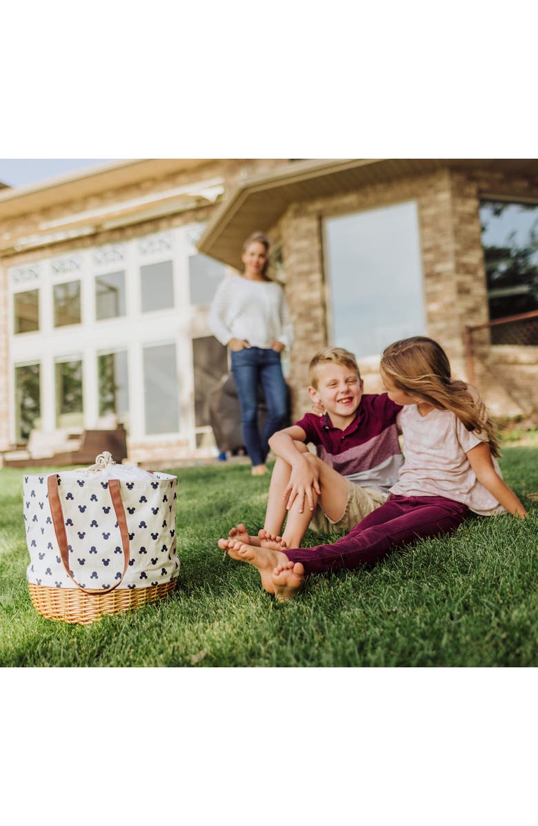 Picnic Time x Disney<sup>®</sup> Mickey Mouse Coronado Basket Tote, Alternate, color, Beige