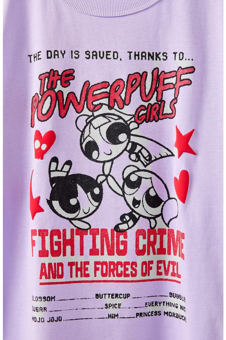 License Drop Shoulder Short Sleeve Tee, Alternate, color, Vintage Lilac Powerpuff