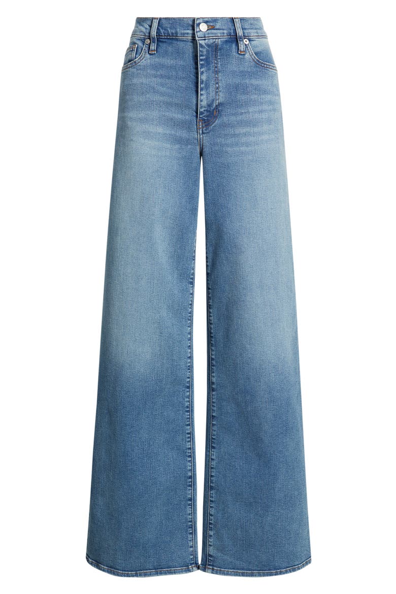 Long Le Slim Palazzo High Waist Wide Leg Jeans, Alternate, color, GOSSAMER
