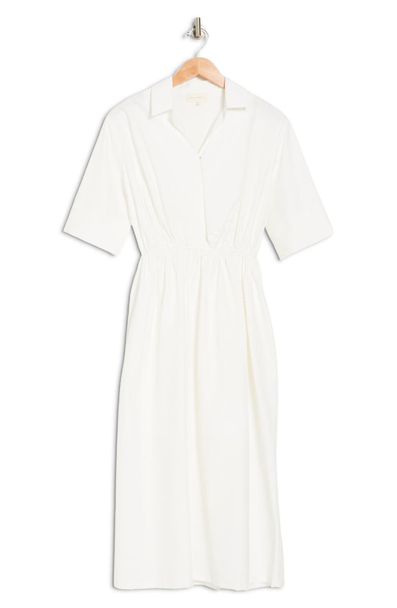 MELLODAY Short Sleeve V-Neck Elastic Waist Midi Dress, Alternate, color,