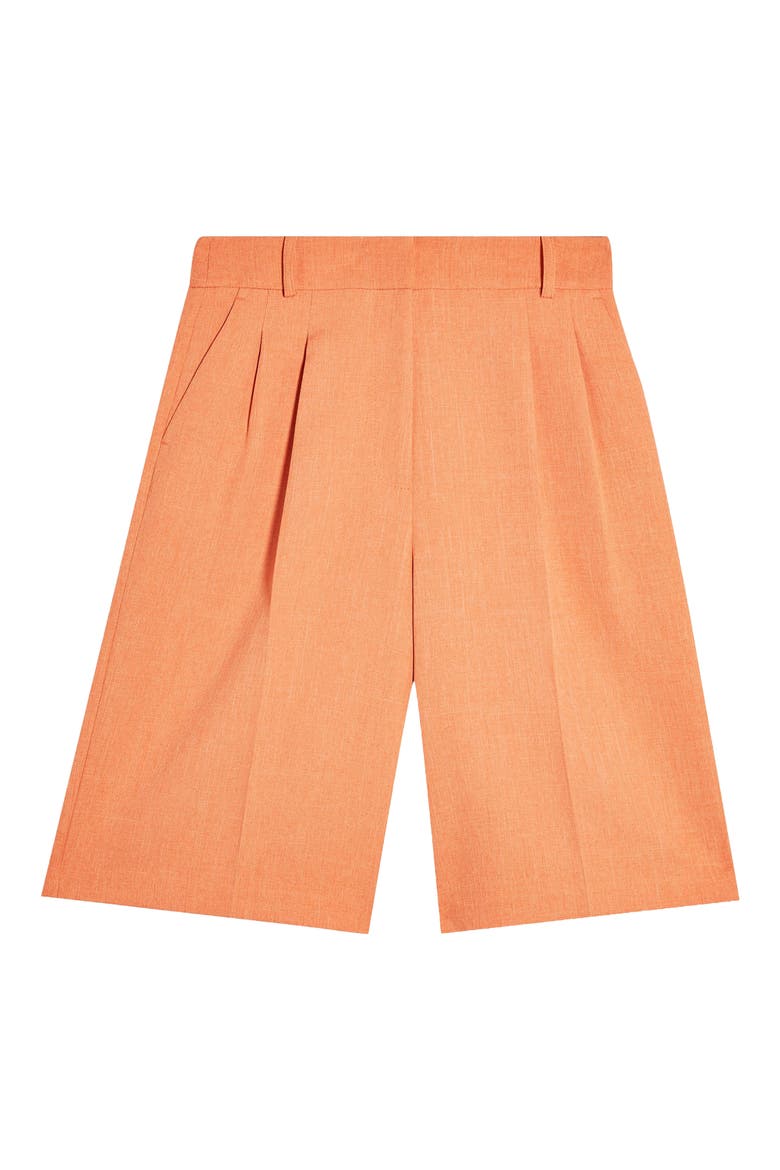 Pleated Shorts, Alternate, color, ORANGE