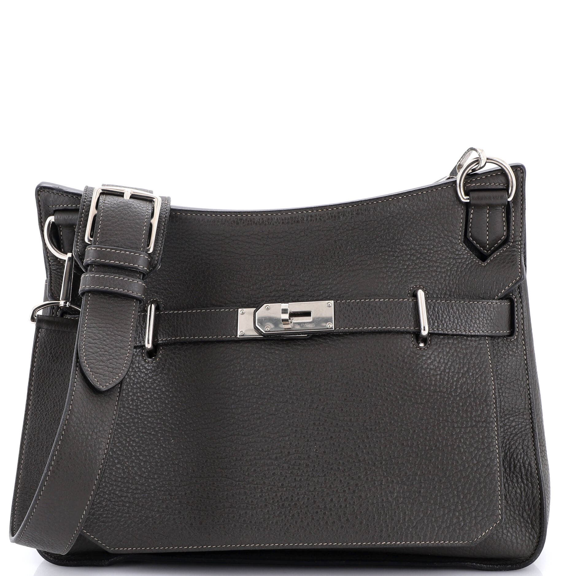 Pre-Owned Hermes Jypsiere Bag Clemence 34, Main, color, Graphite