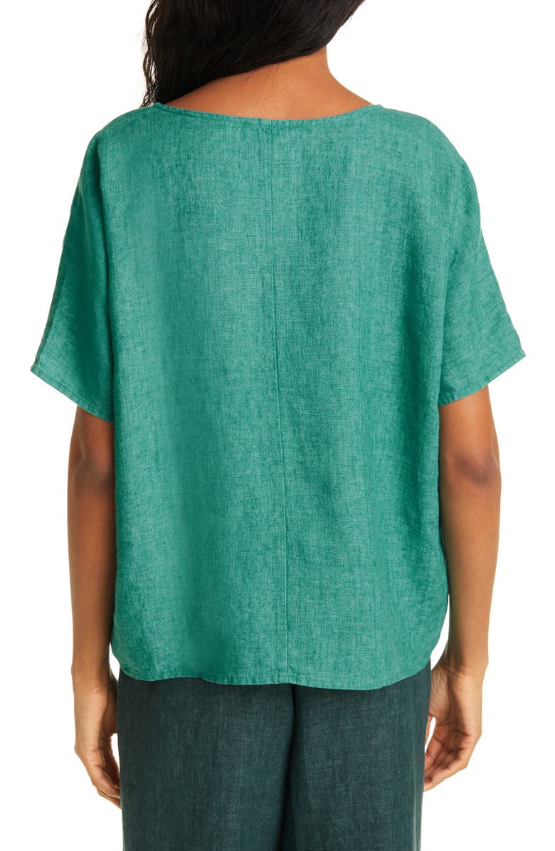 Eileen Fisher Organic Linen Boxy Top, Alternate, color, 