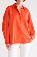 Diane von Furstenberg Laura Oversize Button-Up Tunic Shirt