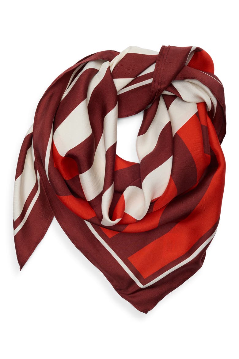 Medium Silk Bandana, Alternate, color, DUSTY MERLOT