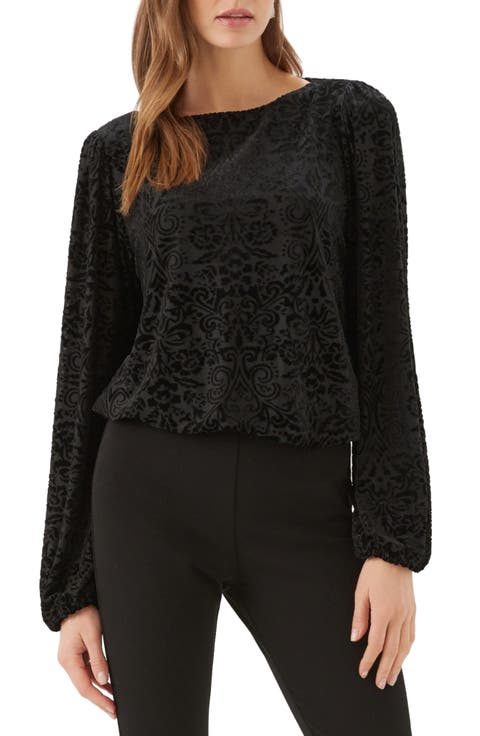 Velvet Burnout Boatneck Top