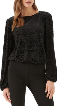 Karen Kane Velvet Burnout Boatneck Top