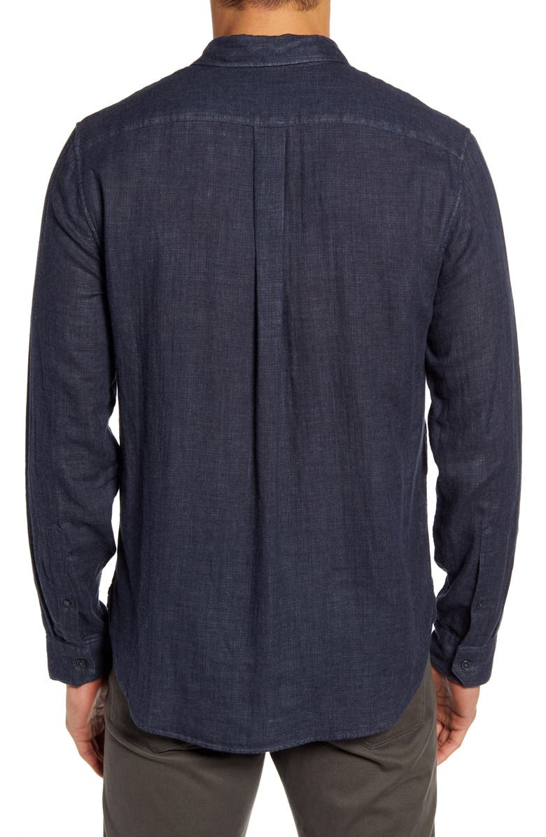 Vince Regular Fit Double Face Button-Up Shirt, Alternate, color, Heather Coastal