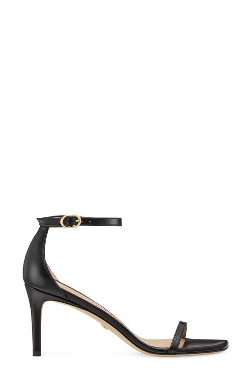 Stuart Weitzman Nudistcurve Ankle Strap Sandal In Black