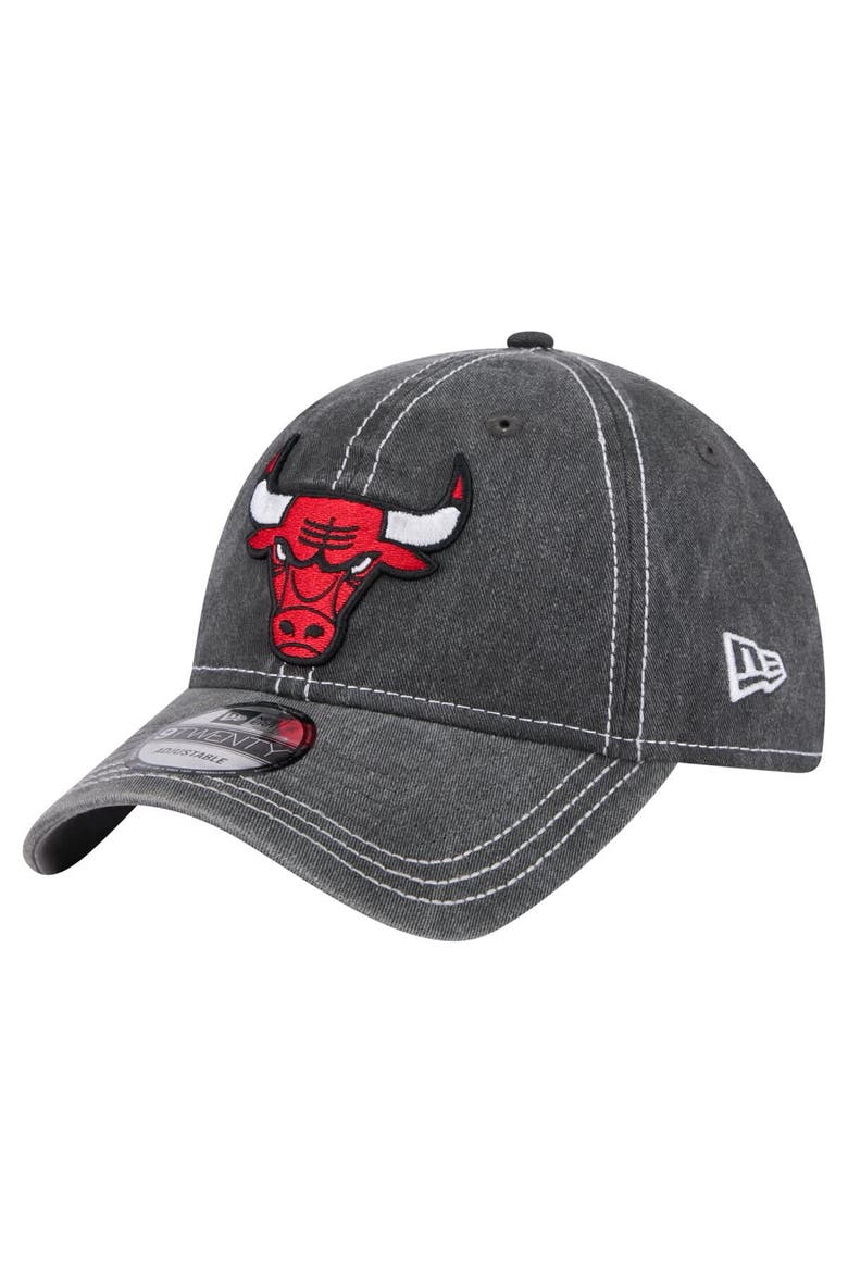 Men's New Era  Black Chicago Bulls Pigment Dyed 9TWENTY Adjustable Hat, Main, color, Black