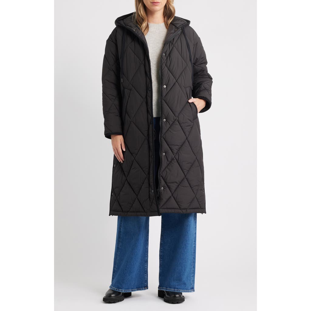 Bernardo Bren Quilted Puffer Coat In Black