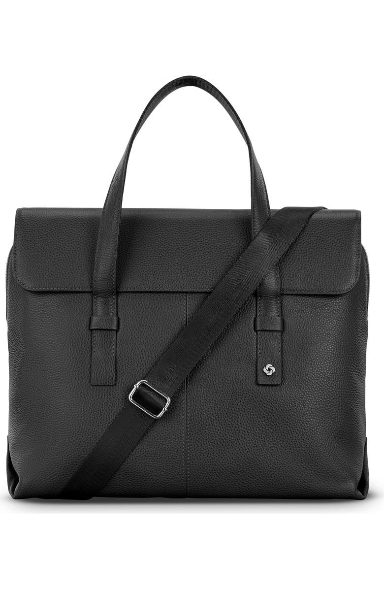 Samsonite Mobile Solution 2 Convertible Leather Briefcase, Alternate, color, Black