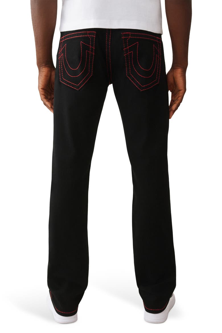 Ricky Big T Flap Straight Leg Jeans, Alternate, color, RINSE BLACK