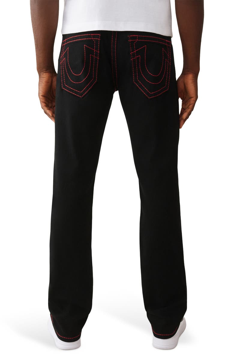 True Religion Ricky Big T Flap Straight Leg Jeans, Alternate, color, Rinse Black