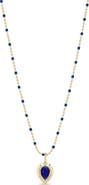 Zoë Chicco 14K Yellow Gold Lapis Lazuli Teardrop Necklace
