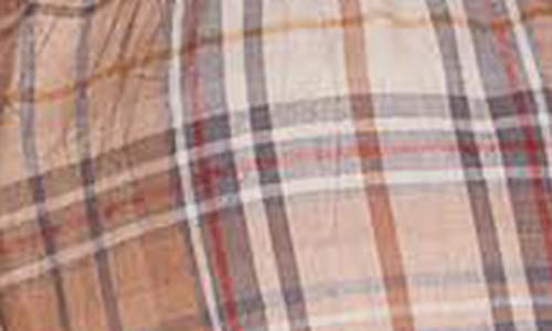Blu Pepper Plaid Bow Top In Brown
