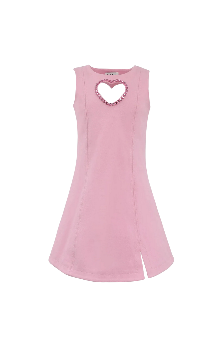 Lola + The Boys Crystal Heart Dress, Main, color, Pink