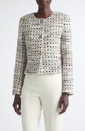 ST. JOHN Rosa Basket Weave Tweed Jacket