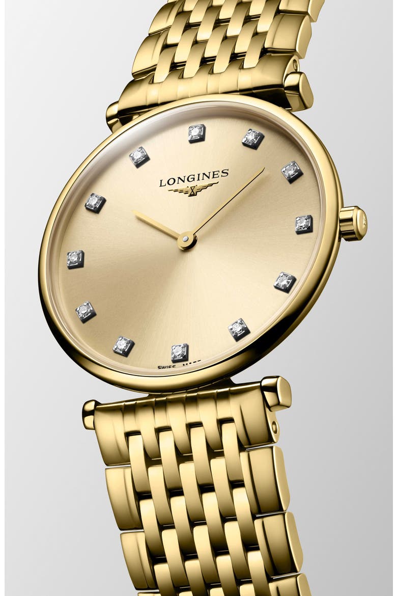 La Grande Classique Diamond Bracelet Watch, 29mm, Alternate, color, YELLOW