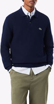 Lacoste Long Sleeve Cotton Polo Sweater