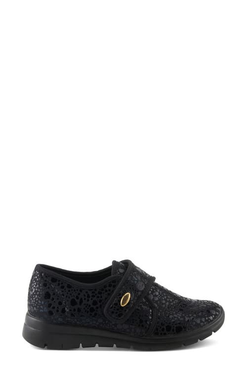 Flexus By Spring Step Amay Sneaker In Black Croco